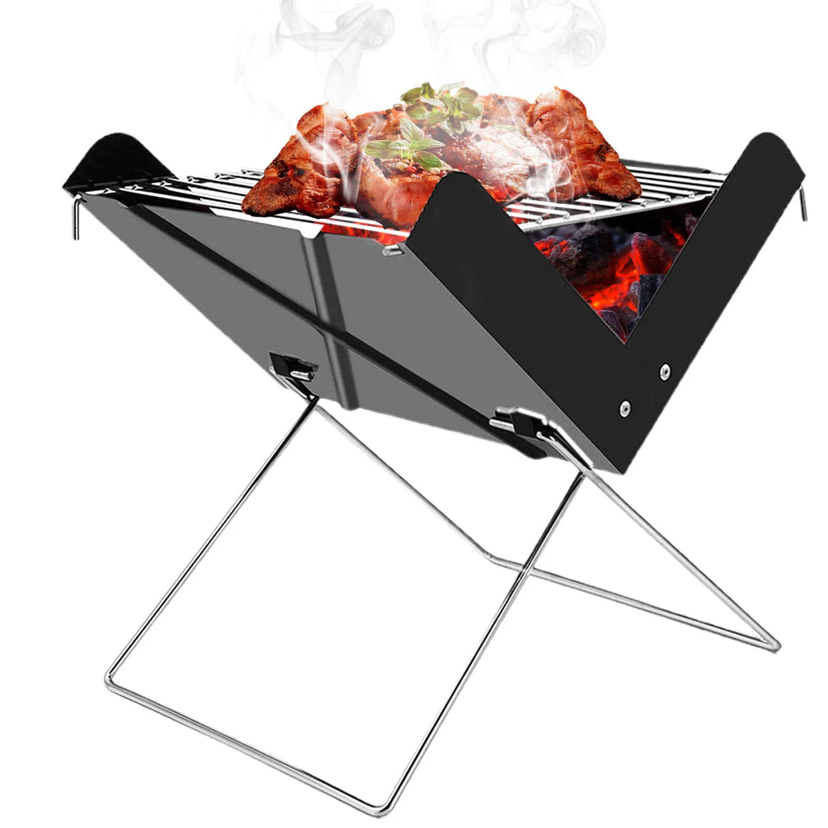 Foldable Mini Stainless Steel BBQ Grill J78068
