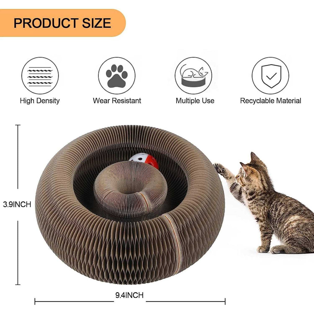 Magic Cats Scratching Board Interactive Scratch Pad Scratcher with Ball C32713