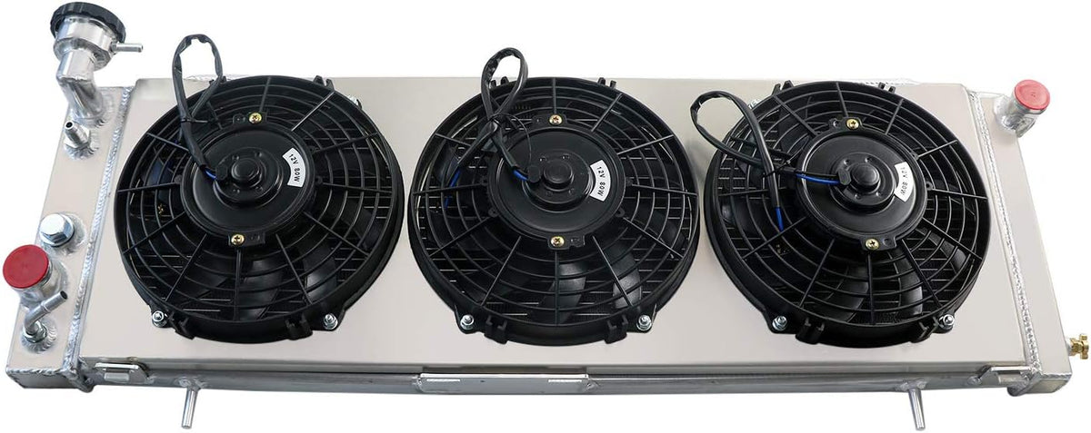 3 Row Core Aluminum Radiator with Fan Shroud and Relay D9791
