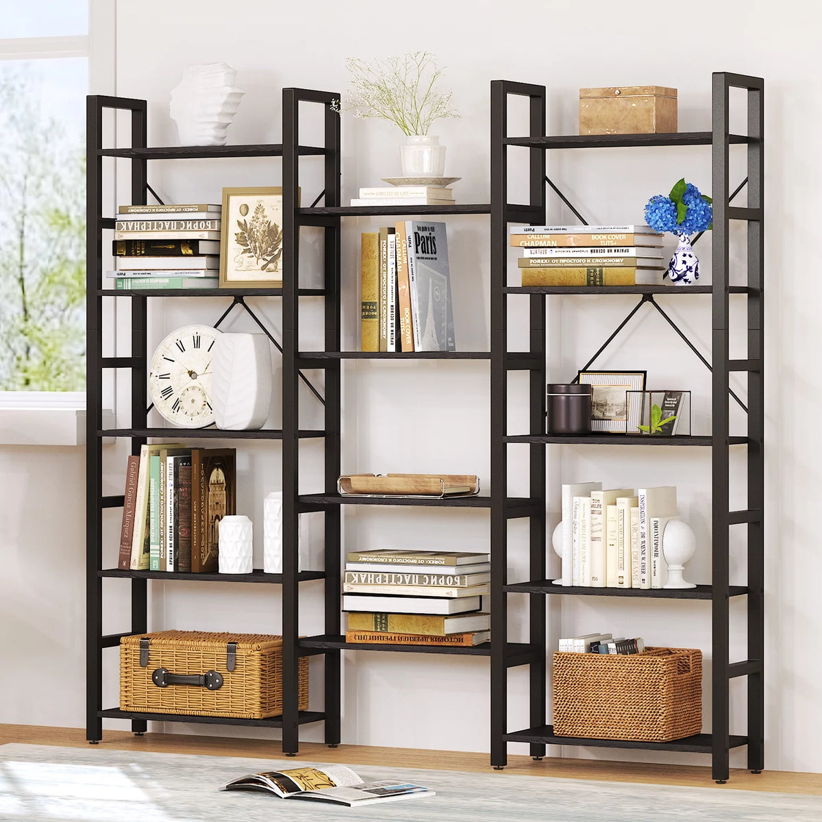 5 Tier 59" Tall Bookshelf Y366480
