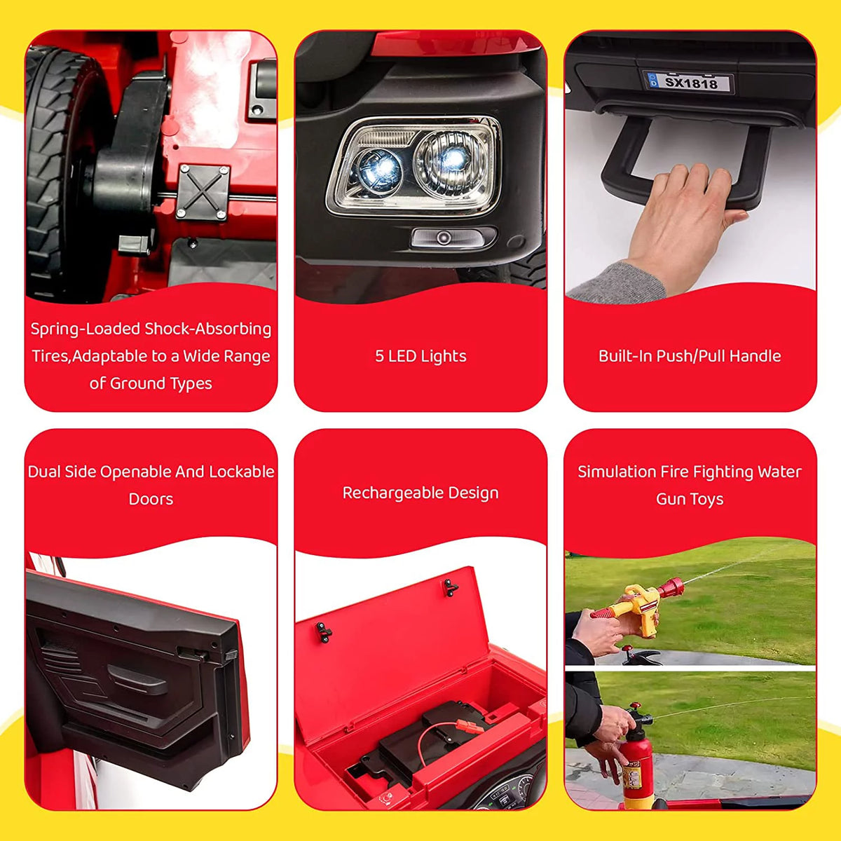 12V Battery Powered Ride On Fire Truck R629700