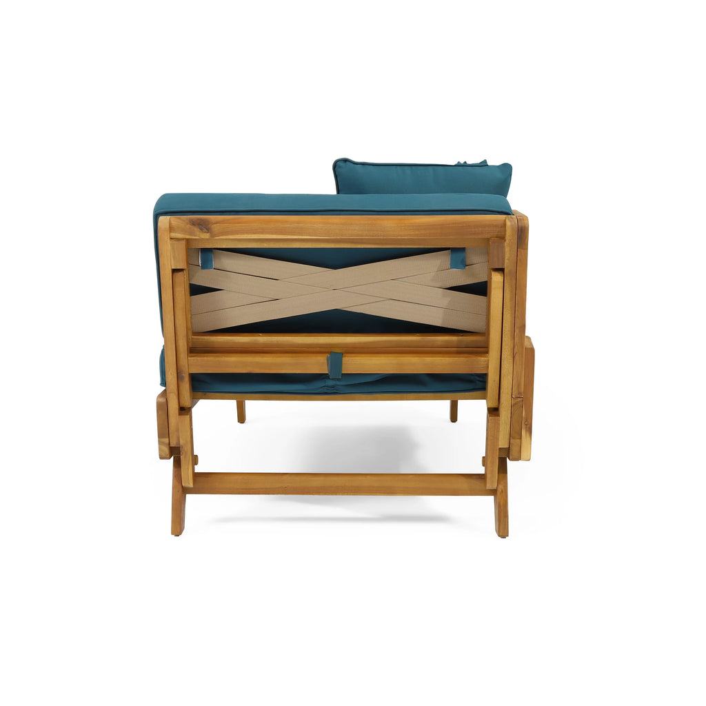 Acacia Wood Outdoor Expandable Daybed with Cushions F153058