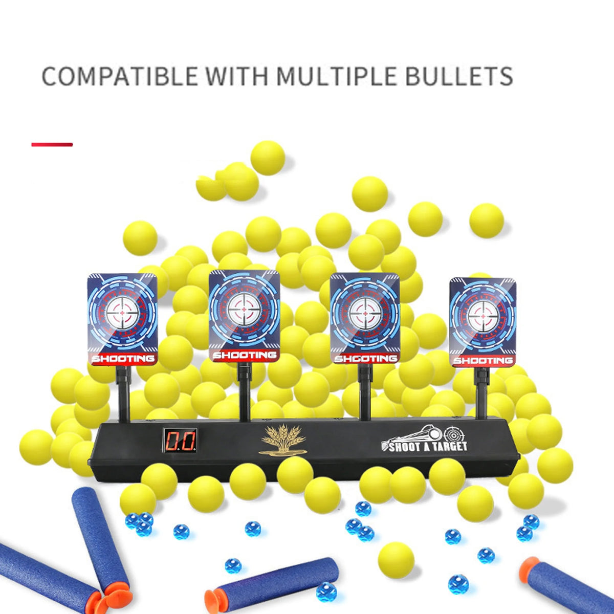 4 Targets LED Light Shooting Targets with Auto Reset H24104