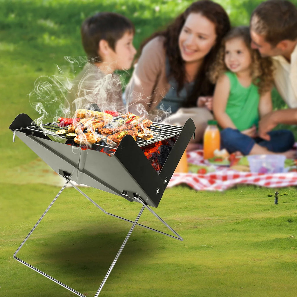 Foldable Mini Stainless Steel BBQ Grill J78068