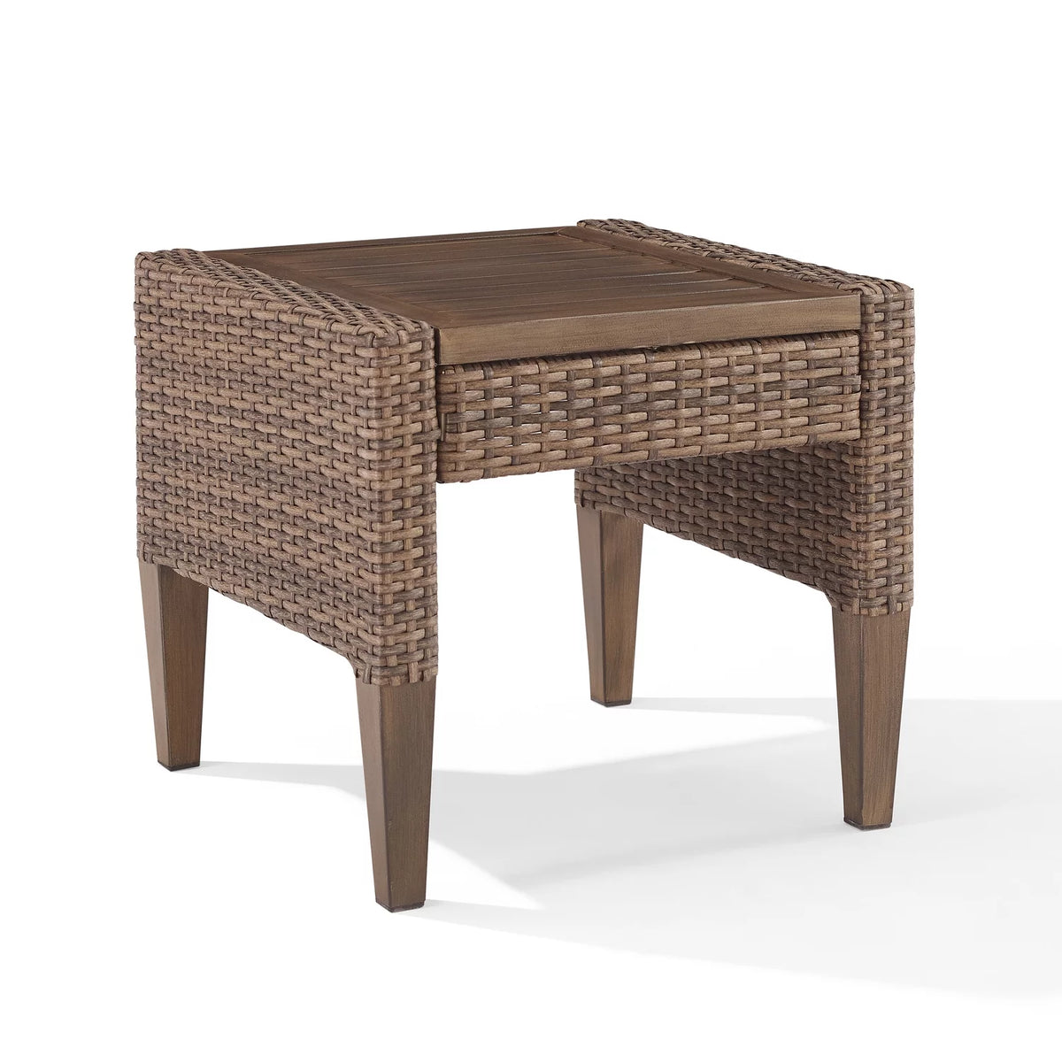 Brown Wicker Side Table N317